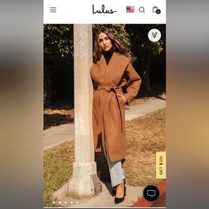 Your destination brown belted coat